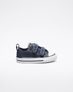 Converse Chuck Taylor All Star Hook and Loop Fiu Rövidszárú Fehér/Sötétkék | MNRWIGE-HU